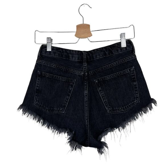 Topshop Moto Kiri Shorts in Washed Black Size 6 - Picture 4 of 12